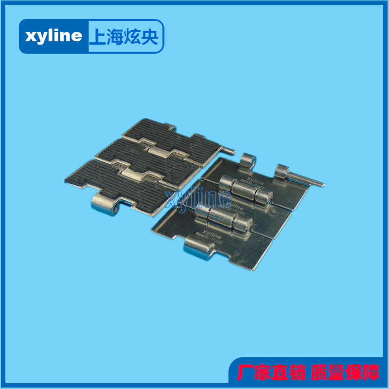 812-K325不锈铁防滑链板 附橡胶链板 82.6宽 82.6防滑链板