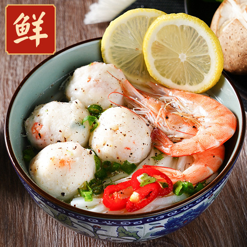 Fresh shrimp balls, shrimp balls, skewers, hot pot, meatballs, beans, hot pot ingredients, Oden ingredients, quick-frozen wholesale
