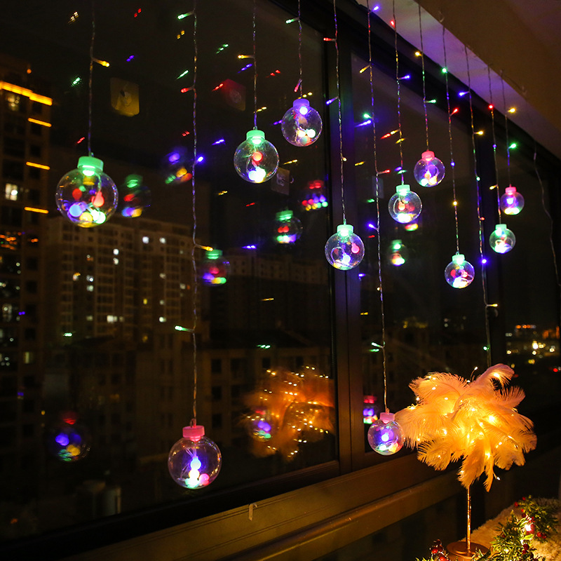 LED solar que desea bola Cadena de luz luces intermitentes luces de jardín luces decorativas de Navidad Internet celebridad habitación decoración dormitorio luces de colores