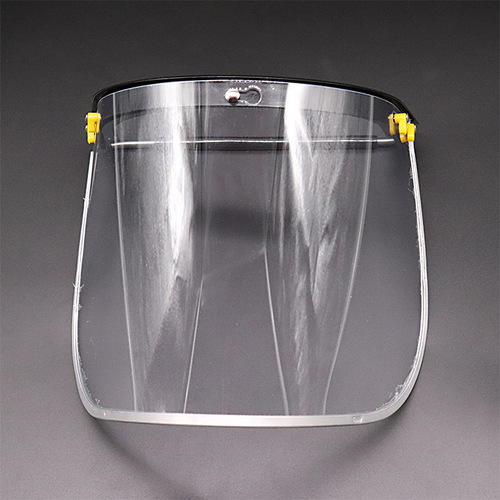 Manufacturer Aluminum alloy frame transparent visor head-mounted polished anti-impact anti-splash aluminum edging PVC protective mask