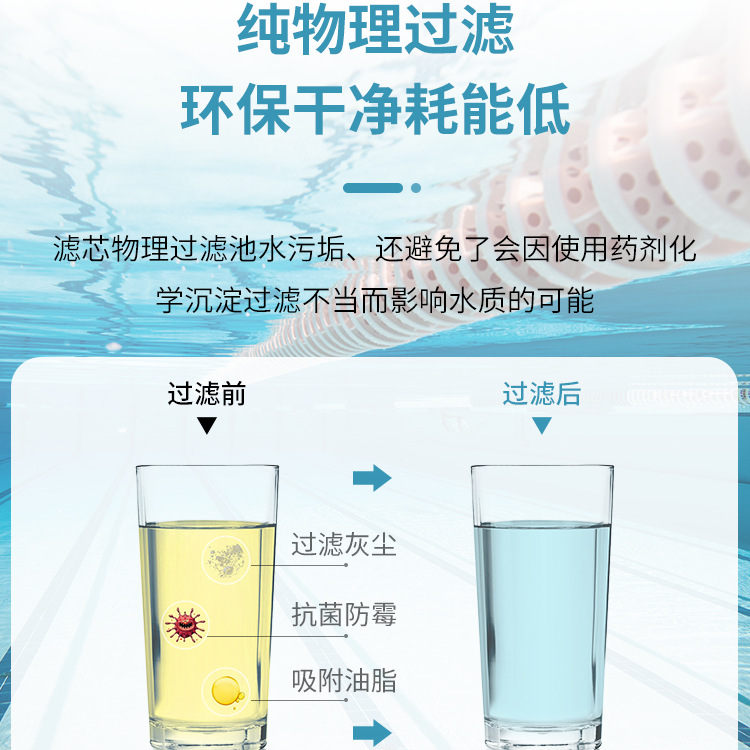 AQUA Aike Filtro de núcleo de papel máquina de succión de suciedad Filtro de tanque de arena piscina para bebés Filtro de limpieza de núcleo de papel antibacteriano