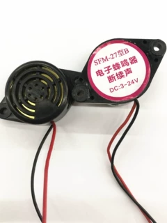 定制黑壳断续音蜂鸣器 引线3-20cm定制端子头蜂鸣器 通电就响