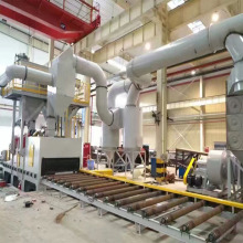 申达轨道通过式抛丸清理机 石板瓷砖清理小型抛丸机 履带抛丸机