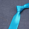 Men's blue tie handmade, 8cm