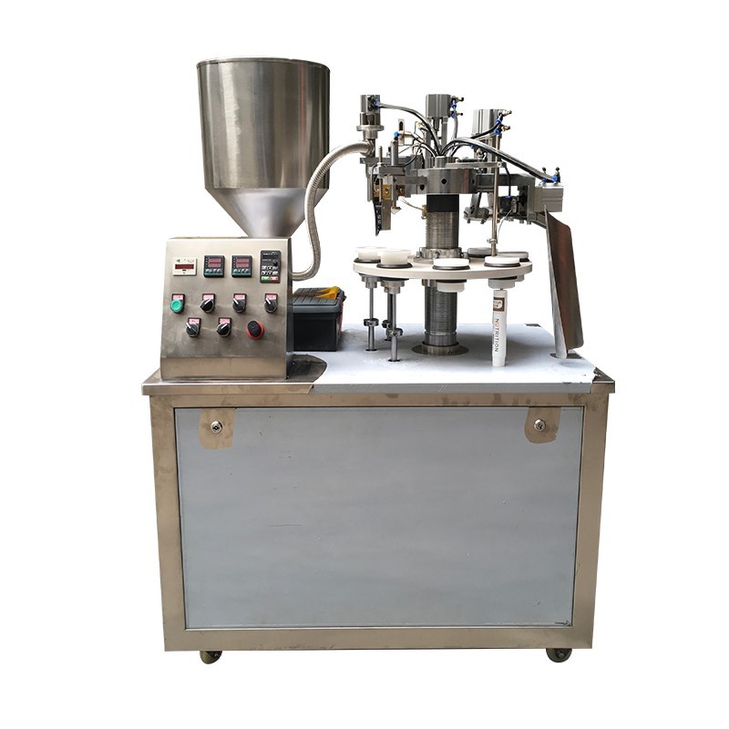 软管灌装封尾机械设备工厂药品乳膏体半自动灌装封尾机铝管封口机