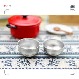 1:12微缩食玩玩具场景模型娃娃屋配件创意设计迷你铁碗一个 D322