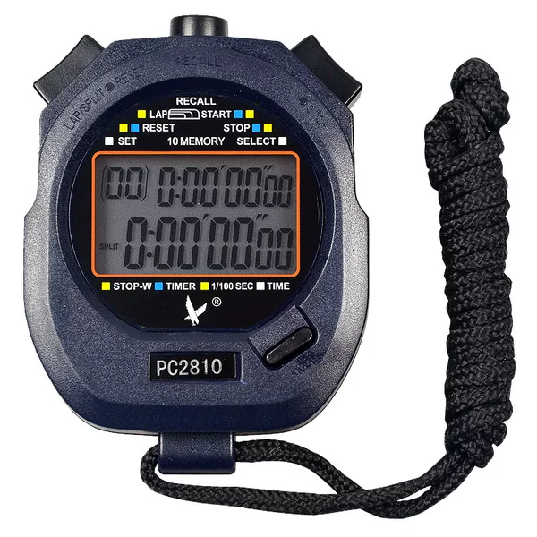 Stopwatch timer Tianfu PC2810 referee double row 10 6 track and field training running electronic watch Countdown