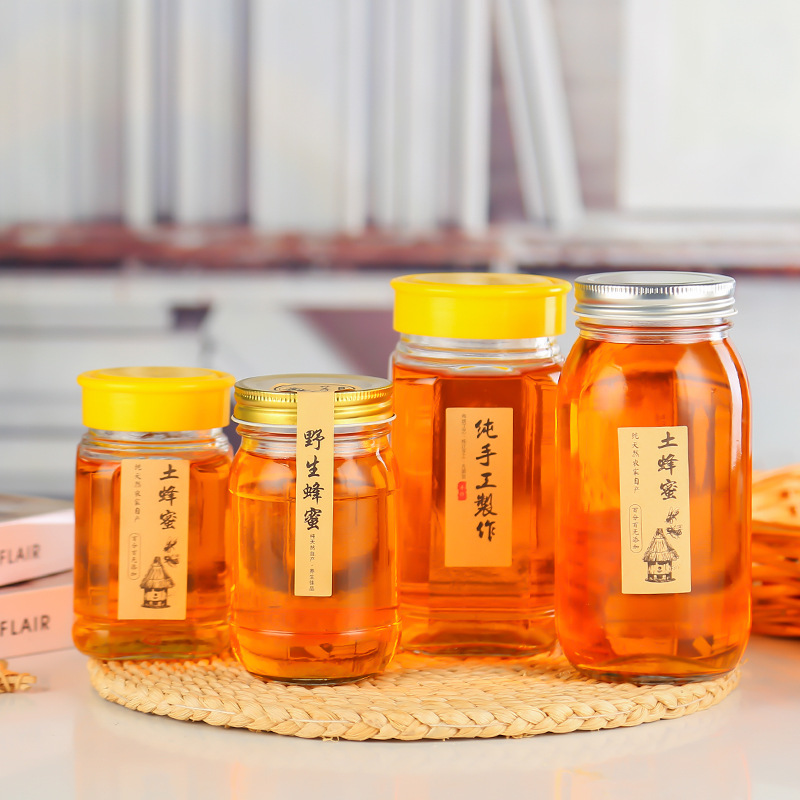 批发玻璃瓶,f蜂蜜瓶,罐头瓶子食品包装瓶带盖密封甜品