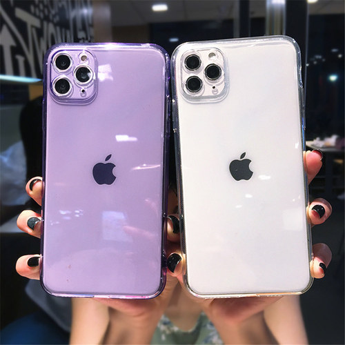 Applicable iPhone15 Fluorescent TPU Phone Case 14 Apple 11 Pro Max Solid Color 12 Full Transparent 8 Fluorescent Material