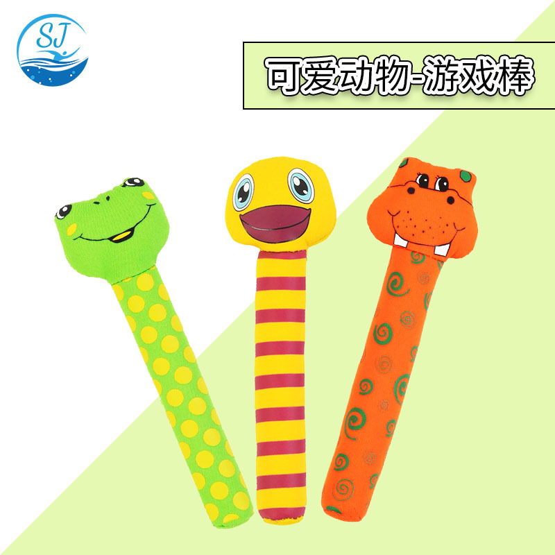 Factory wholesale children's beach toys game stick cartoon animal swimming toys baby bath toys