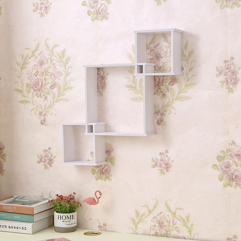 Casa creativa estante de la pared simple moderno dormitorio estudio estante de la pared de la sala de estar colgante de pared estante decorativo