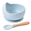 Bowl+wooden handle spoon y5