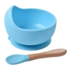 Bowl+wooden handle spoon y9