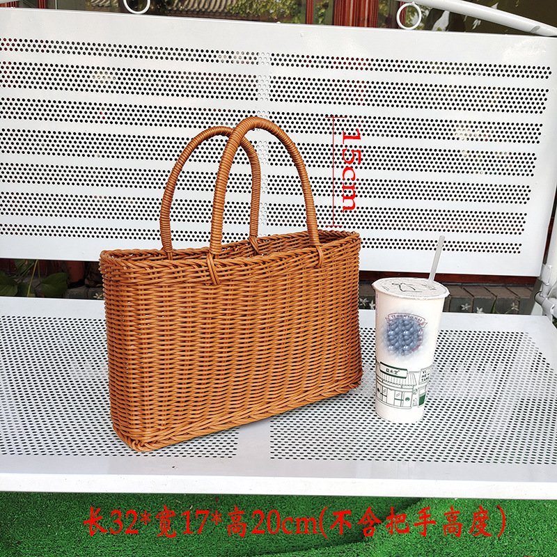 Cesta de mano dura longitud 33*16 * altura total 35 cm