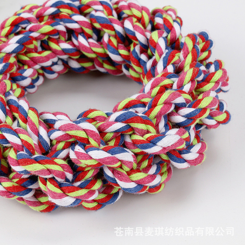 Fábrica de juguetes para mascotas al por mayor juguete para perros juguete de cuerda de algodón juguete interactivo cuerda resistente a mordeduras juguete de Limpieza de dientes Nuevo