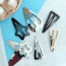 韩版高品质bb夹少女心头饰水滴夹 热卖保色电镀发饰侧边夹diy配件