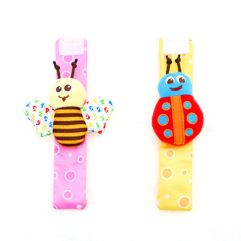 Earthmama bebé sonajero juguete niño Educativo Educación Temprana insecto muñeca Bell sonajero calcetines padre-hijo Ilustración jugar