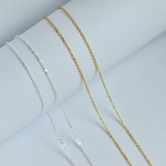 Cross-border hot selling O-shaped chain fashion 925 silver necklace DIY cross necklace factory direct sales wholesale chain