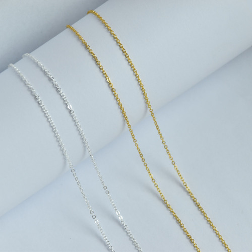 Cross-border hot selling O-shaped chain fashion 925 silver necklace DIY cross necklace factory direct sales wholesale chain