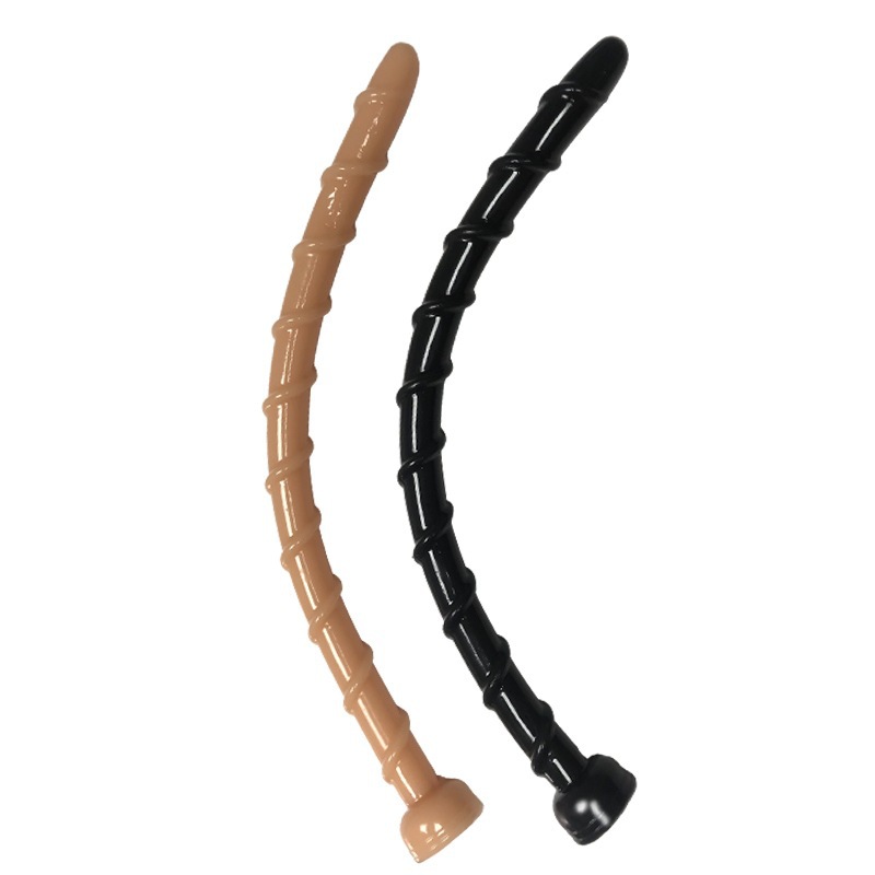 50cm Super larga espalda corte masculino y femenino Dispositivo de masturbación suave en forma de hilo Sexy Plug Anal productos para adultos fábrica al por mayor