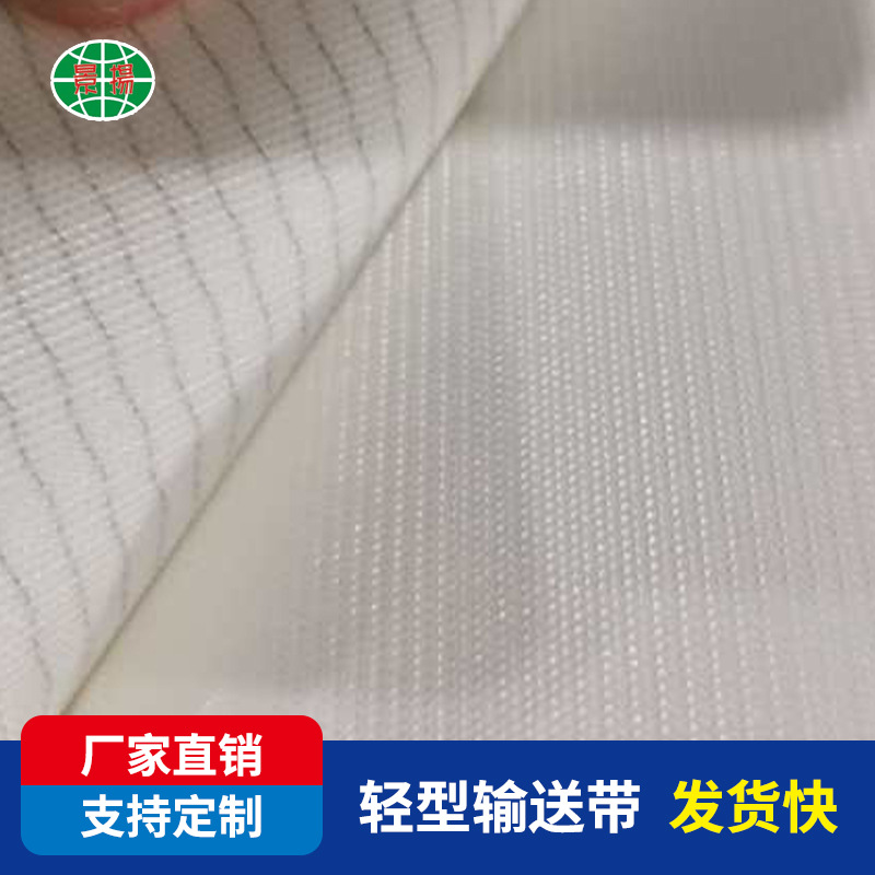 白色食品级不粘带 医药食品行业双面纱布传输带 不粘帆布纹防滑