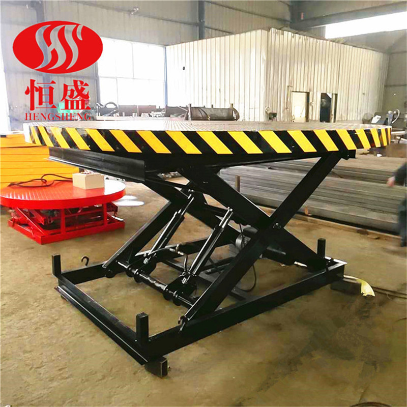 电动升降台遥控剪叉升降平台圆形演出舞台旋转台旋转智能遥控升降