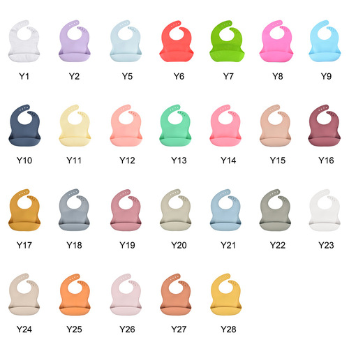 Silicone Baby Eating Bib Easy to Clean Baby Mouthguard Water-Proof Leak-Proof Children's Silicone Bib