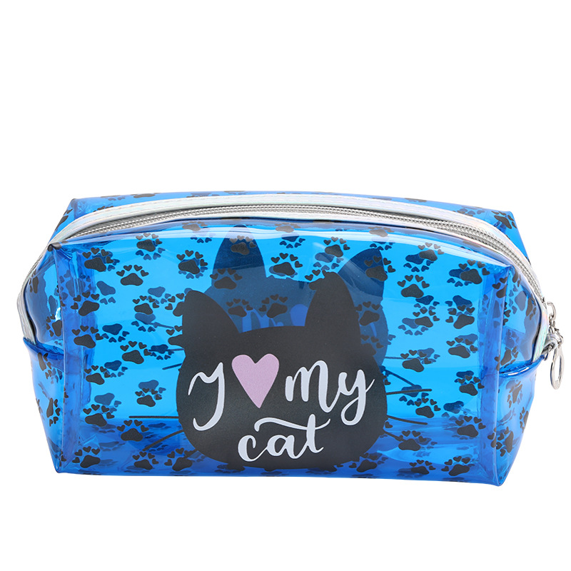 2023 nuevas letras inglesas transparentes PVC bolsa de cosméticos bolsa de viaje impermeable bolsa de lavado bolso de gran capacidad en stock