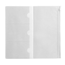 旅行者笔记本透明pvc拉链收纳袋TN手帐本名片卡夹票据塑料文件袋