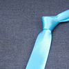 Men's blue tie handmade, 8cm