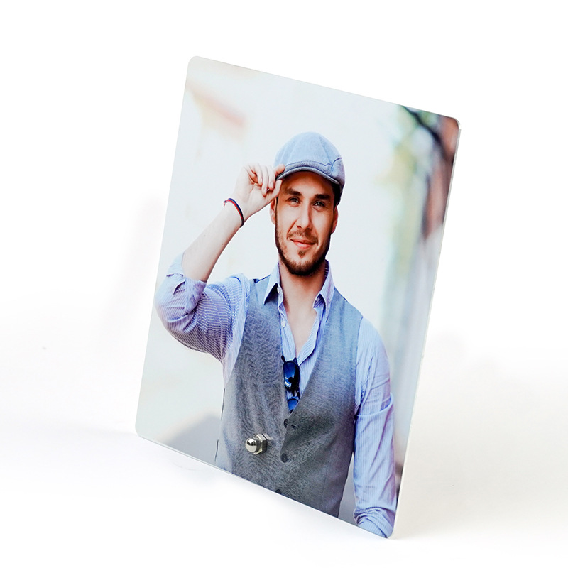 Marco de fotos de metal de sublimación de alto grado cuadrado placa de aluminio marco de fotos transferencia térmica marco de fotos en blanco consumibles aleación de aluminio