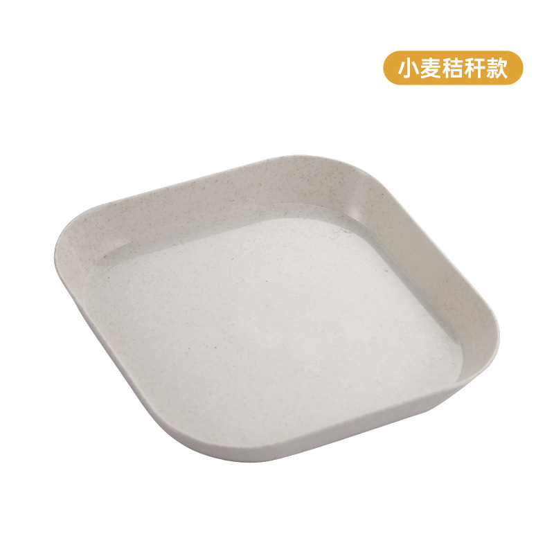 FUENTE Fábrica de paja de trigo plato de hueso DIP salsa placa de plástico PP hogar tamaño pequeño plato de fruta plato de cena