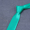 Men's blue tie handmade, 8cm