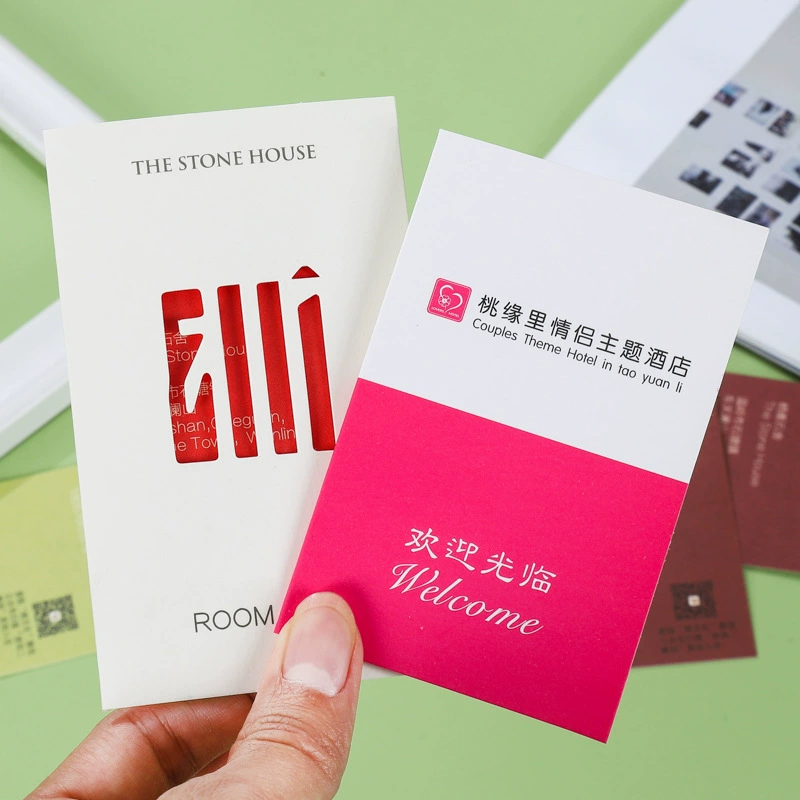 Индивидуальные цветные маленькие конверты для гостиничных карт, бумажных карточек для супермаркетов, печать на бумажных карточных чехлах для VIP-карт для покупок