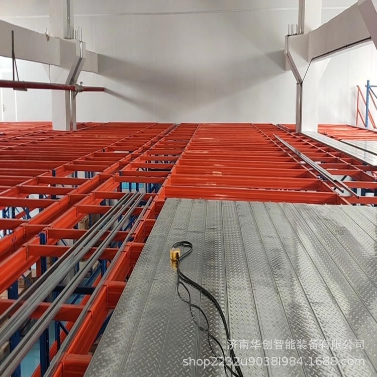 Attic platform storage shelf detachable indoor workshop two-layer assembly heavy-duty shelf steel structure platform