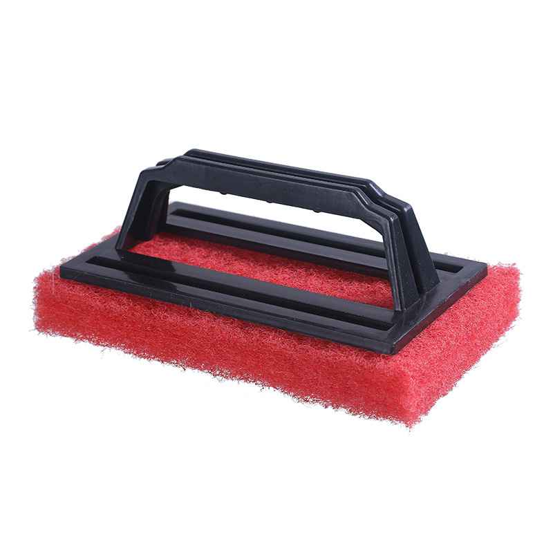 Piscina esponja inferior cepillo de limpieza mango engrosada bañera piso limpieza estropajo piscina cepillo