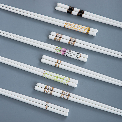 Ceramic chopsticks factory direct sales for home use easy to clean environmentally friendly Nordic ceramic tableware chopsticks gifts printed with logo
