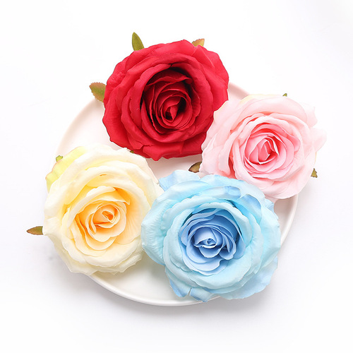 Factory Fake Rose Flower Head Simulation Flower Wall Background Decoration Prop Large Rose Wedding DIY Silk Flowers Wholesale