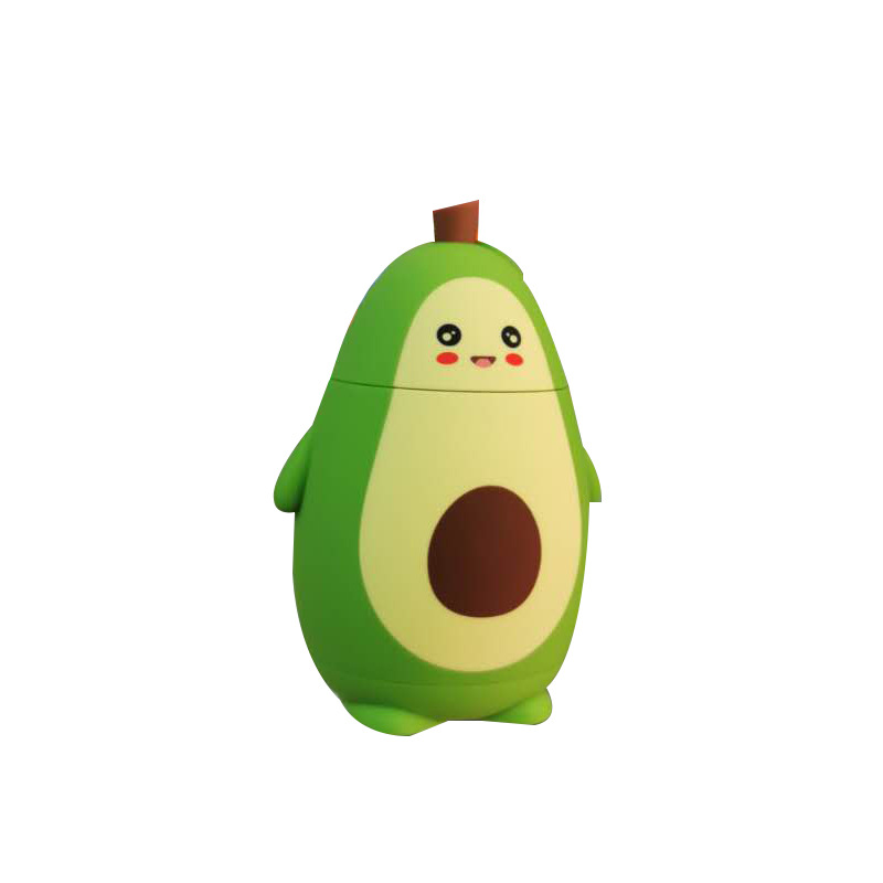 Ya Fei Qi fábrica creativa de dibujos animados mini gran vientre taza de aguacate taza de vacío de acero inoxidable cuerda portátil transfronteriza