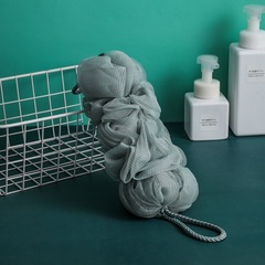 Plain Color Long Strip Bath Scrub Ball Back Scrub Strip Adult Soft Bath Ball Bathing Supplies