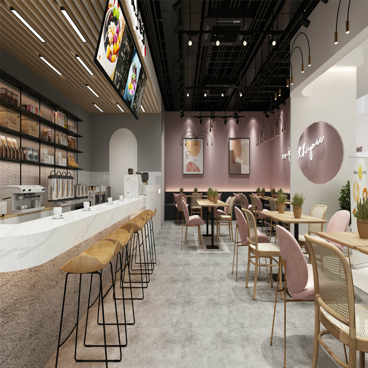 理发店设计，展会装修商场化妆品专柜展厅服装店设计，餐饮店设计