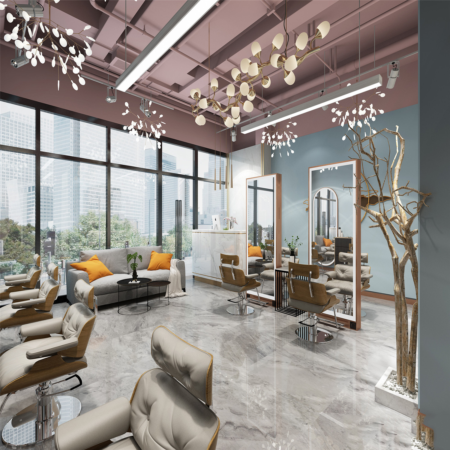 餐厅商场展柜装修快餐连锁店设计装修 饭店装修 快餐店装潢设计