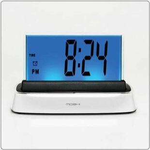 MOSHI Interactive Voice Activated &Response Alarm ClockWhite