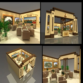 展览展示工程设计，装修效果图设计，展厅设计效果图，党建展厅