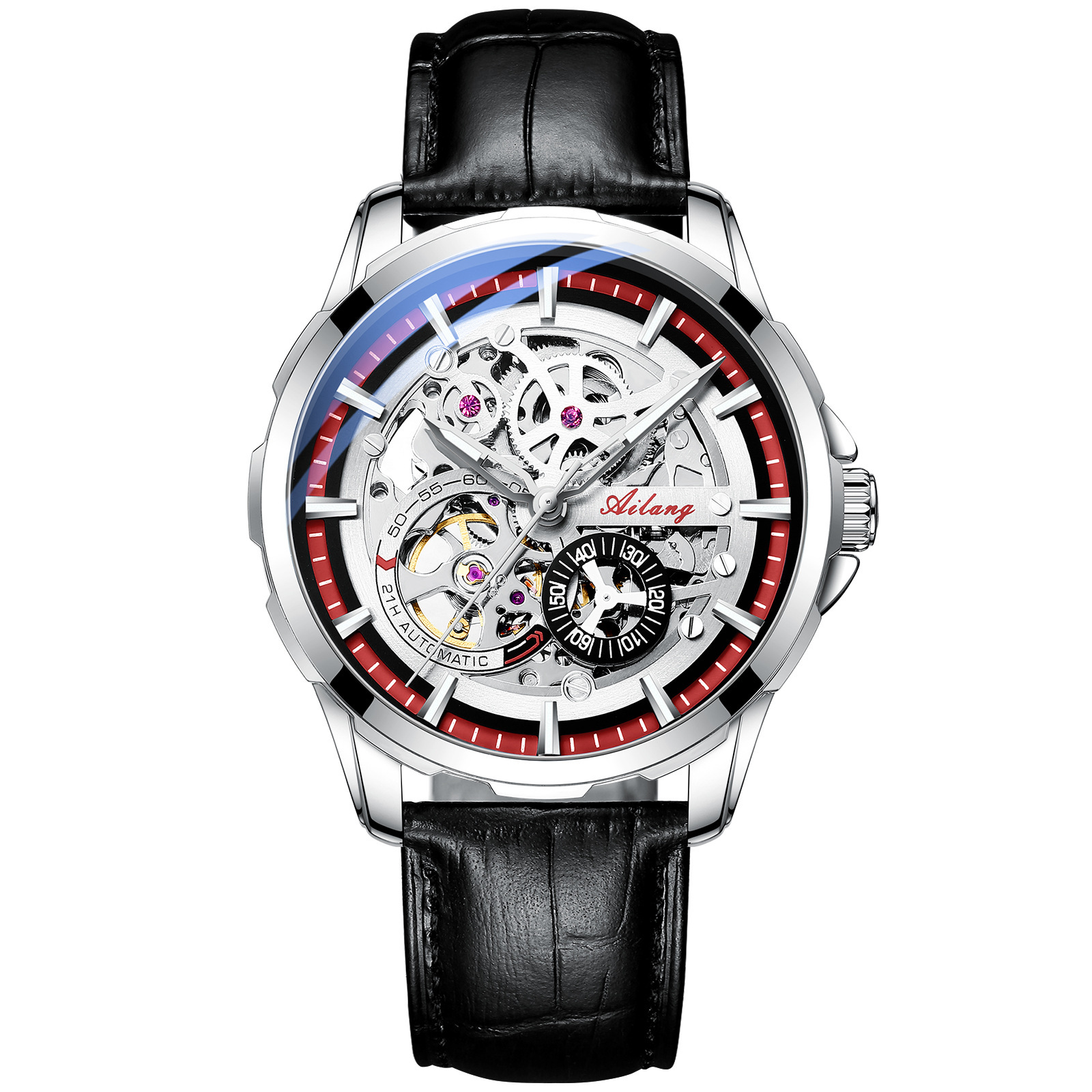 Reloj AI Lang reloj de moda reloj mecánico automático hueco reloj para hombre TikTok Live popular reloj para hombre fábrica una generación