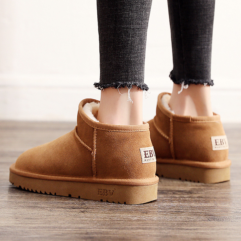 [Broken Size Clearance] Snow Boots Women's Short Boots Fashion Cotton Shoes Bread Shoes Thickened Warm