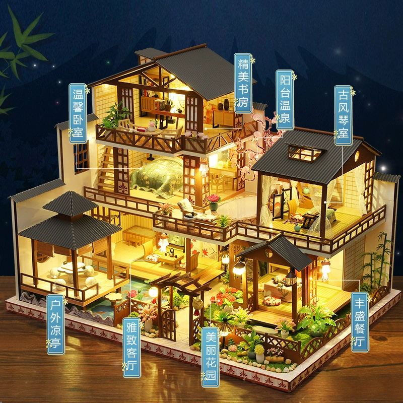 Хут, деревянный конструктор, вилла, игрушка, новая коллекция, дом DIY, творческий подарок