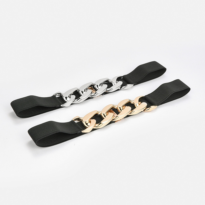 European and American fashion elastic body shaping elastic thin waist seal simple decorative suit skirt Slim Down Jacket Women's belt