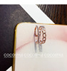 Tide, small design fashionable ring, advanced jewelry, light luxury style, high-quality style, on index finger