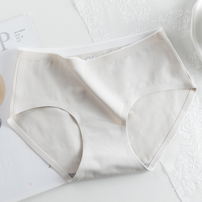 Ropa interior de mujer nueva de una pieza de algodón cintura media más tamaño calzoncillos de mujer ropa interior antibacteriana de color sólido para estudiantes